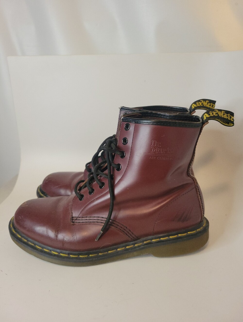 Dr. Martens 1460 Cherry Red Smooth Leather 8-Eye Lace-Up Boots